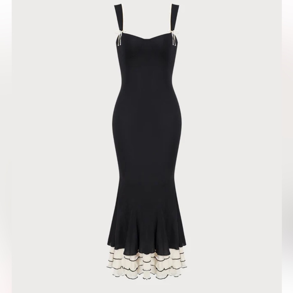 Rihoas Black Sweetheart Neck Bodycon Slip Maxi Dress - Picture 6 of 7